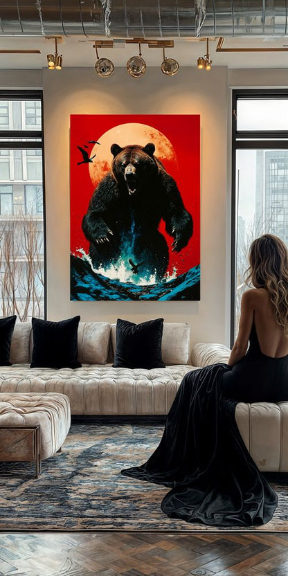 Art Print Alexandr Mihailov AI - Fury of The Bear King