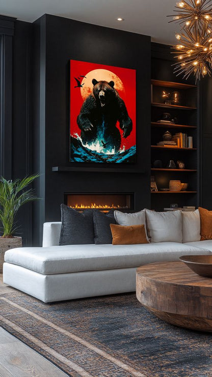 Art Print Alexandr Mihailov AI - Fury of The Bear King