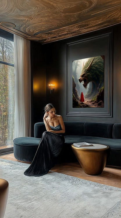 Art Print Alexandr Mihailov AI - Little Red Riding Hood
