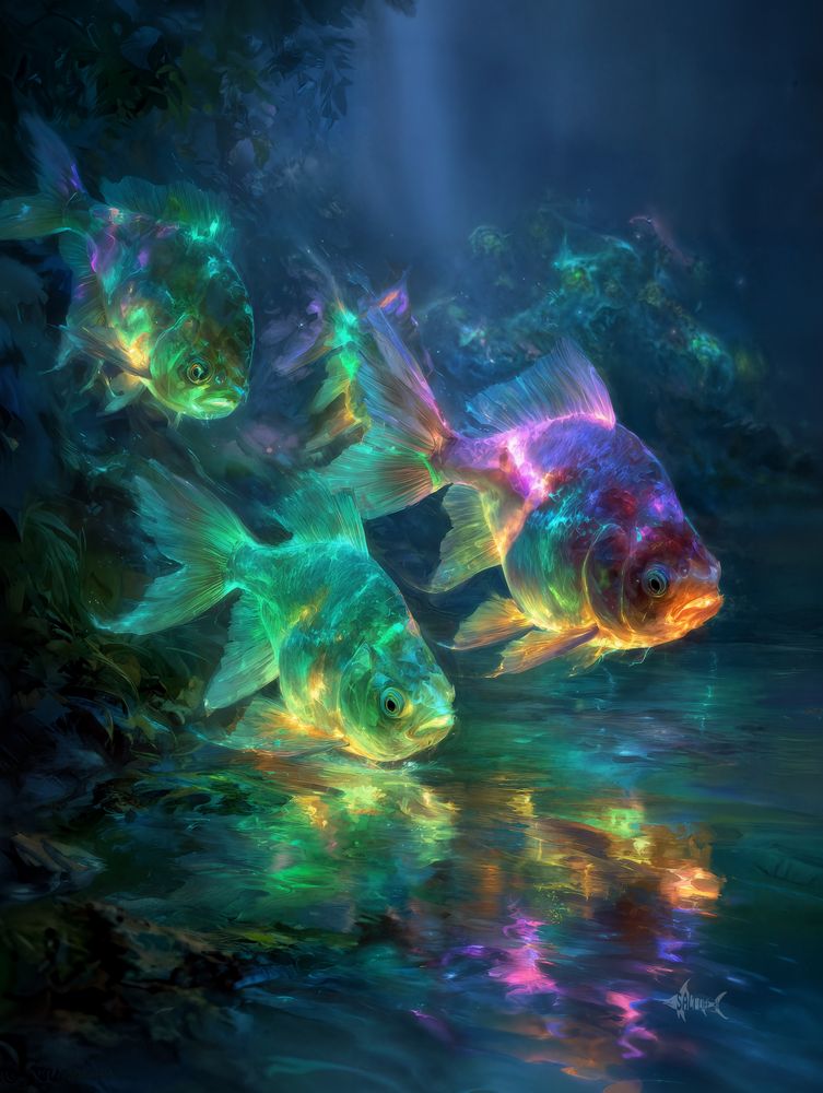 Art Print Salt Life AI - Gilded Serenity