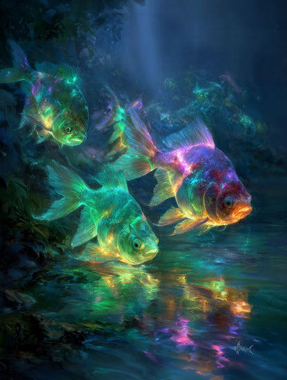 Art Print Salt Life AI - Gilded Serenity