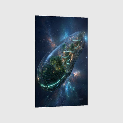 Art Print SpaAIce - Fly in the Distant Cosmos