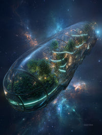 Art Print SpaAIce - Fly in the Distant Cosmos