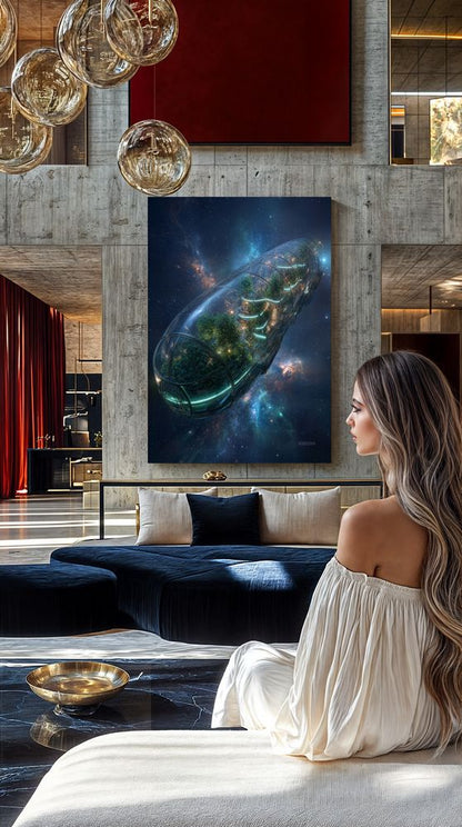 Art Print SpaAIce - Fly in the Distant Cosmos