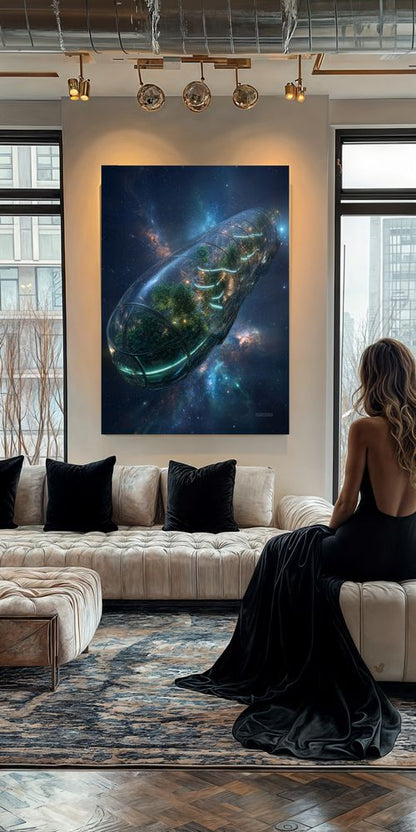 Art Print SpaAIce - Fly in the Distant Cosmos