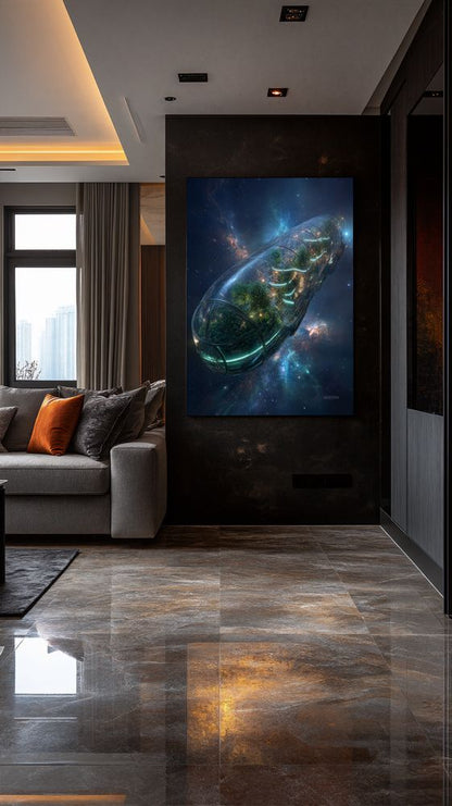 Art Print SpaAIce - Fly in the Distant Cosmos