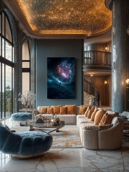 Art Print SpaAIce - Echoes in the Flame of Space