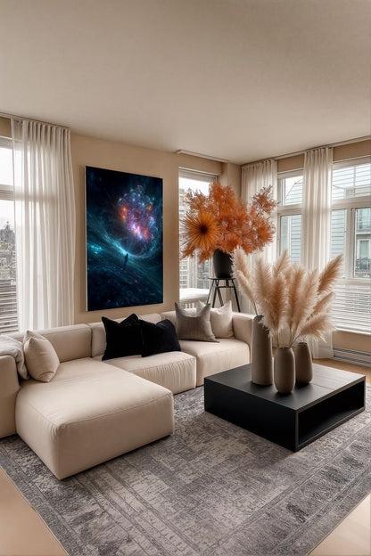 Art Print SpaAIce - Echoes in the Flame of Space