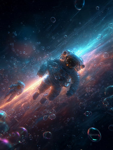 Art Print SpaAIce - Drifting Through the Nebulae