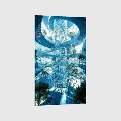 Art Print Existence Games AI - Blue Dunes
