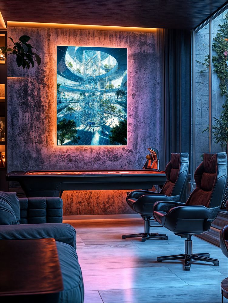 Art Print Existence Games AI - Blue Dunes
