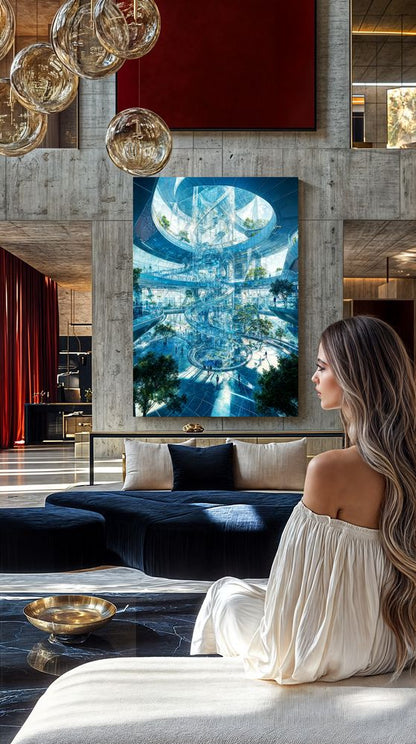 Art Print Existence Games AI - Blue Dunes
