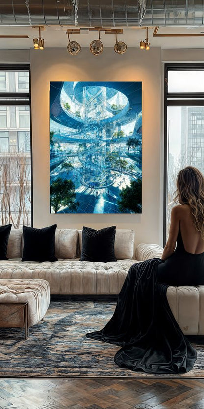Art Print Existence Games AI - Blue Dunes
