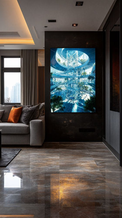 Art Print Existence Games AI - Blue Dunes
