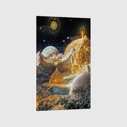 Art Print Existence Games AI - Futuristic Palaces Nero