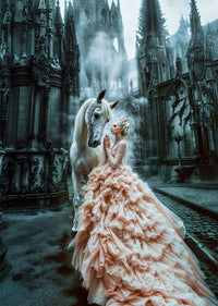 Art Print Irina Malina - Whispers of the Pale Cathedral