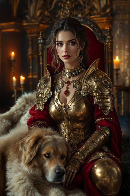 Art Print Anton Kravsov AI - Elegy of a Warrior Queen