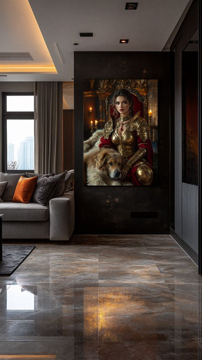 Art Print Anton Kravsov AI - Elegy of a Warrior Queen