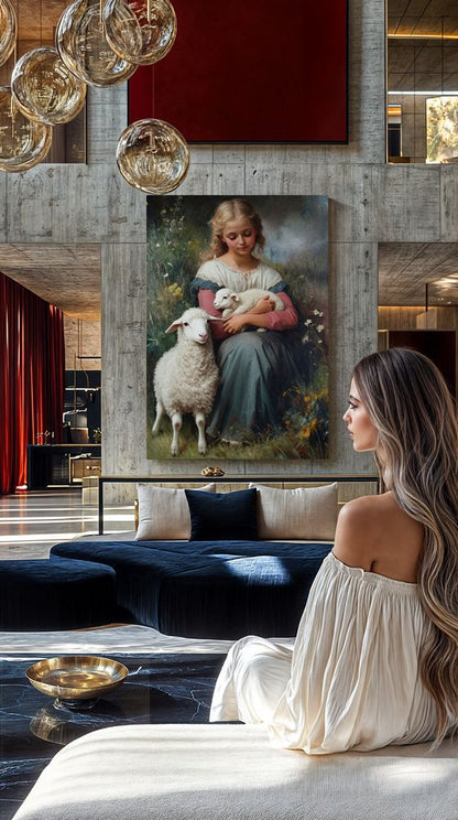 Art Print Zulfiia Ermakova - The Diligent Shepherdess