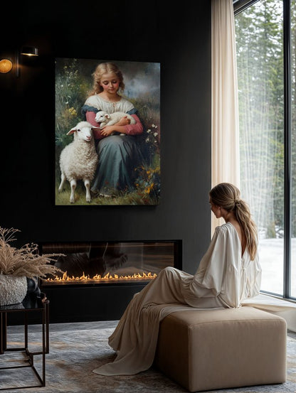 Art Print Zulfiia Ermakova - The Diligent Shepherdess