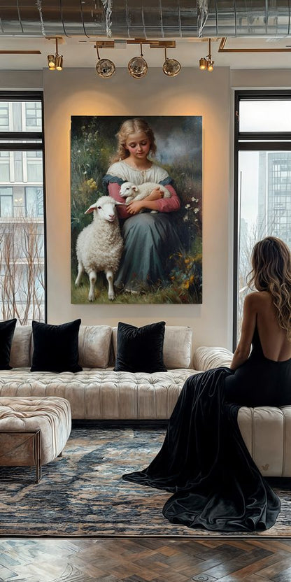 Art Print Zulfiia Ermakova - The Diligent Shepherdess