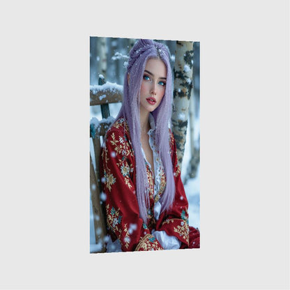 Art Print Anton Kravsov AI - Serenade of Silken Snowflakes