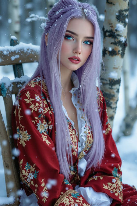 Art Print Anton Kravsov AI - Serenade of Silken Snowflakes