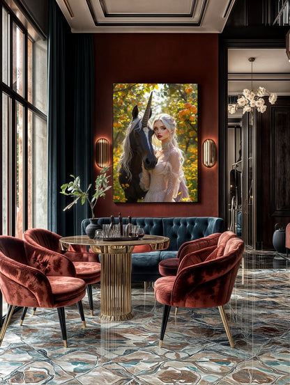 Art Print Anton Kravsov AI - Gilded Garden Muse