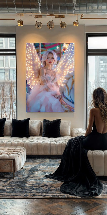 Art Print Anton Kravsov AI - Carousel of Starlit Wings