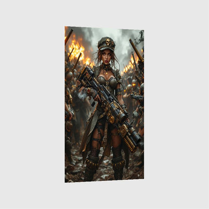 Art Print Anton Kravsov AI - Queen of the Rusted Frontline