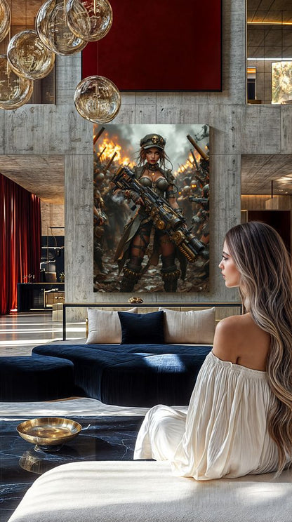 Art Print Anton Kravsov AI - Queen of the Rusted Frontline