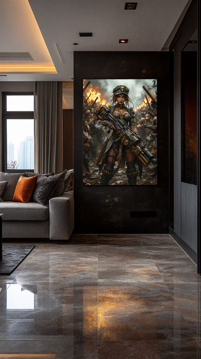 Art Print Anton Kravsov AI - Queen of the Rusted Frontline