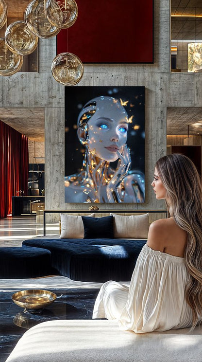 Art Print Aquila Vision AI - Humanity and Butterflies