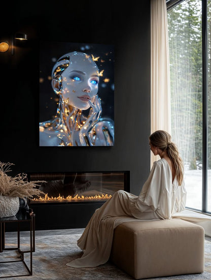Art Print Aquila Vision AI - Humanity and Butterflies