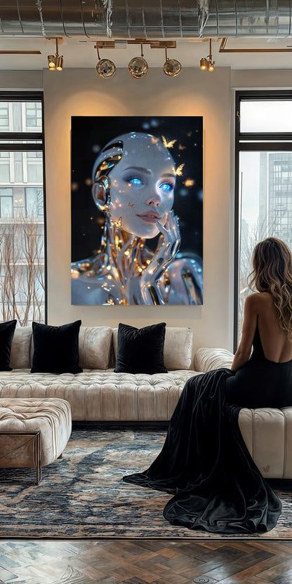 Art Print Aquila Vision AI - Humanity and Butterflies