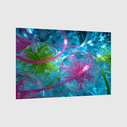 Art Print Abstract Lab AI - Neon Genesis