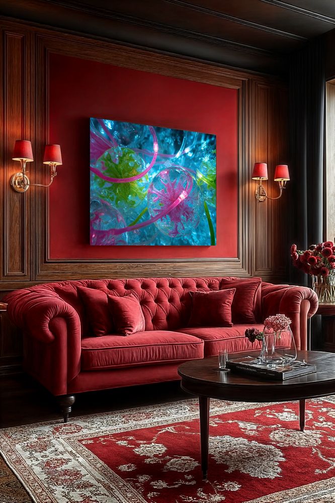 Art Print Abstract Lab AI - Neon Genesis