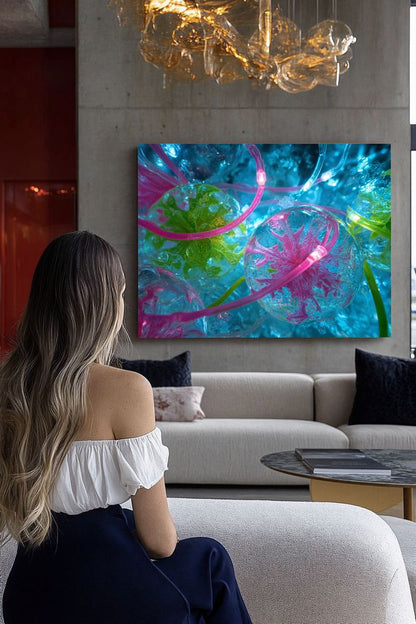 Art Print Abstract Lab AI - Neon Genesis