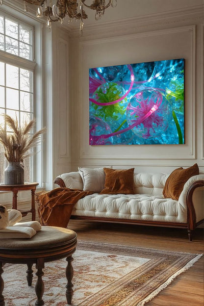 Art Print Abstract Lab AI - Neon Genesis
