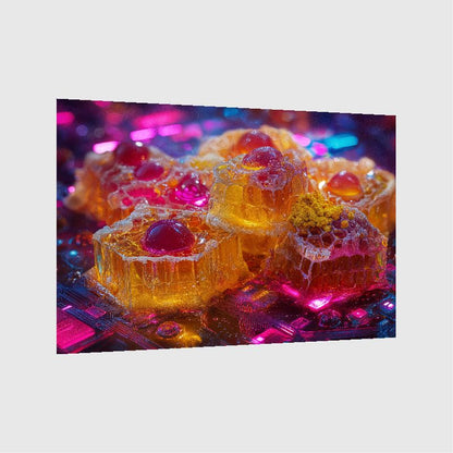 Art Print Abstract Lab AI - Bioluminal Nexus