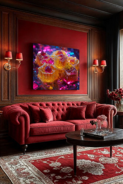 Art Print Abstract Lab AI - Bioluminal Nexus