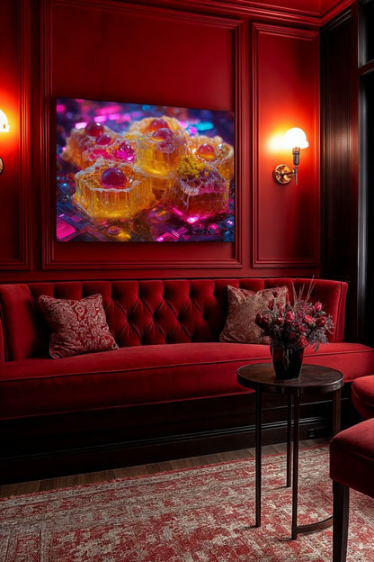 Art Print Abstract Lab AI - Bioluminal Nexus