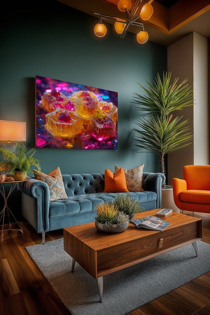 Art Print Abstract Lab AI - Bioluminal Nexus
