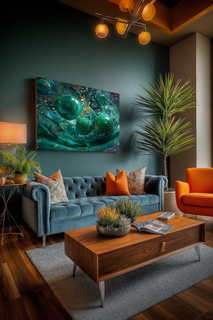 Art Print Abstract Lab AI - Synthetic Vitalis