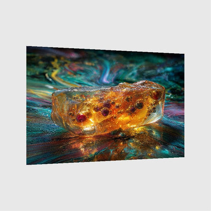 Art Print Abstract Lab AI - Fluorescent Flora