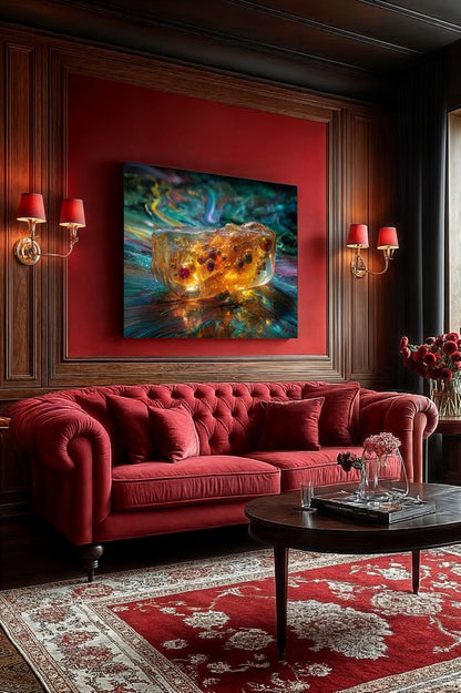 Art Print Abstract Lab AI - Fluorescent Flora