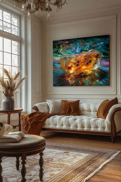 Art Print Abstract Lab AI - Fluorescent Flora
