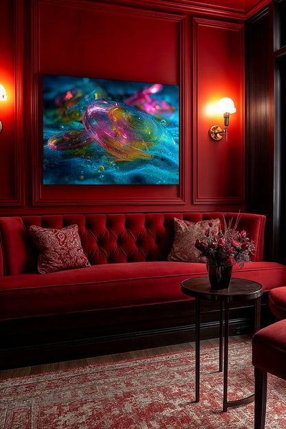 Art Print Abstract Lab AI - Digital Coral