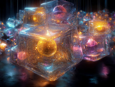 Art Print Abstract Lab AI - Luminous Biosphere