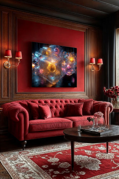 Art Print Abstract Lab AI - Luminous Biosphere
